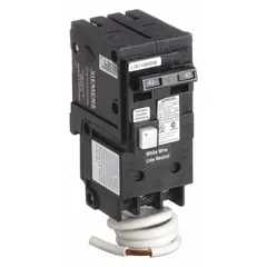 The SIEMENS QF240A is a 2-pole miniature circuit breaker rated 40 A at 120/240V AC. It is designed for plug-in installation in load centers to provide overcurrent and short-circuit protection for branch circuits in residential and light commercial electrical systems.