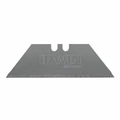 Bi-metal straight-edge standard-tip utility blades for cutting drywall, cardboard, plastic sheeting, and roofing felt. Each blade measures 3/4 in wide and 0.025 in thick. Sold in a 5-pack.