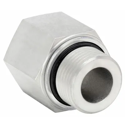 PARKER Metal Pipe Straight: Straight, Steel, 27 mm x 3/4 in - Hydraulic Threaded Extreme-Pressure Pipe Fittings