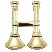 HEROS PRIDE Metal Rank Insignia: Capt. X Fire Bugles, 3/4 in, Gold, Metal, Clutch Pin, 1 PR (MPN 4444G)