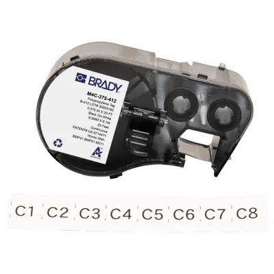 BRADY M4C-375-412 Rectangular Insert Style Continuous Tag Roll Cartridge - Brady Rectangular Insert Style Continuous Tag Roll Cartridges