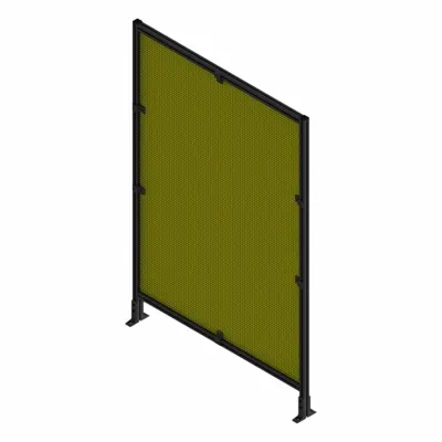 FAZTEK T-Slot Framing System Panel: Stand-Alone, Black, 84 in H x 24 in W x 5 1/2 in D - Wire Mesh Panel Starter Kits