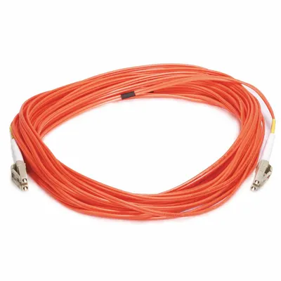 MONOPRICE Fiber Optic Patch Cord: Single Mode, 2 m Lg, LC End 1, LC End 2, Yellow - Single-Mode Fiber Optic Patch Cords