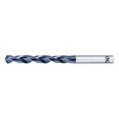 OSG Jobber Length Drill Bit: 27/64", 130° R-Thinning Point, V-Coated Cobalt - Coolant-Through Cobalt Jobber-Length Drill Bits