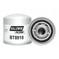 Spin-on hydraulic fluid filter with cellulose media, 3 11/16 in outside diameter, and 1-12 thread size. Includes a threaded hex nut. Used in hydraulic systems to remove contaminants, protecting pumps and valves from wear. Compatible with Toro vehicles