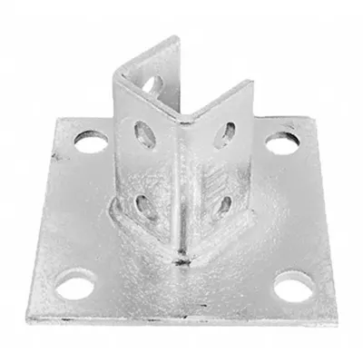 VAST V645HDG Post Base for Single Channels, Hot Dipped Galvanized, 6 Holes - Post Bases for Single Channels