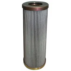 Hydraulic cartridge filter element with fiberglass media. Suitable for industrial hydraulic systems to remove contaminants from fluid, protecting pumps, valves, and actuators. Commonly applied in mobile equipment, machine tools, and process machinery.