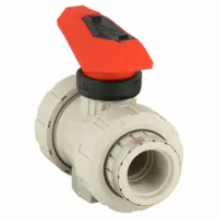 GF PIPING SYSTEMS Manual Two-Way Ball Valve: 1 in, Polypropylene, Straight, FNPT x FNPT, Two-Piece (MPN 167546334)