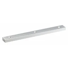 Aluminum filler plate, 14 in long, 1 1/4 in wide, 1/2 in high. Designed to fill gaps or cover unused slots in industrial enclosures or mounting frames. Compatible with DYNALOCK model 2268-10/15.