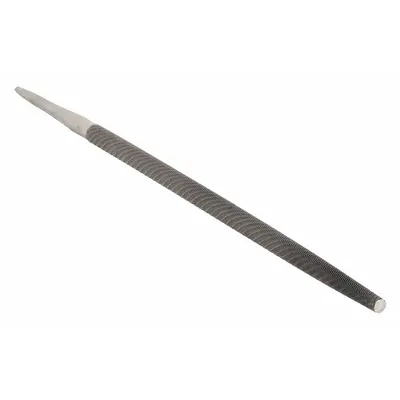 NICHOLSON Machinists File: Round, Single-Cut, Safe Edge Cut, Smooth Cut, 8 in Lg without Tang - Single-Cut Round Files