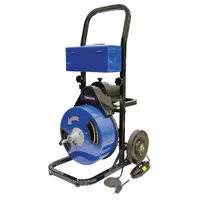 WESTWARD Drain Cleaning Machine: Corded, For 3 in to 4 in Pipe, 1/2 in Cable Dia., 75 ft Cable Lg