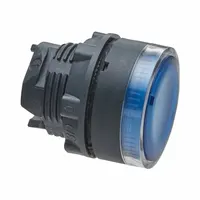 SCHNEIDER Flush Push Button: Blue, 22 mm Mounting Size, Non-Metallic, Momentary (MPN ZB5AW36)