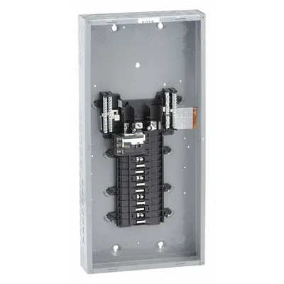 SQUARE D Load Center: 100 A Amps, 208Y/120/240V AC, 27 Spaces, 25kA, 0 Max. No. of Tandem Breakers - Square D QO - Main Lug, Convertible, Plug-On Neutral Load Centers