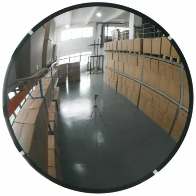 FRED SILVER Convex Mirror: Round, Acrylic, 18 in Dia, Plastic, Outdoor, Mounting Bracket/Pivot Mount - Round Convex Mirrors