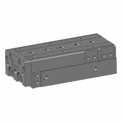 SMC Slide Table: 100 mm Stroke Lg, 25 mm Bore Dia, Mfr Part # MXS25L-100, MXSL Series - Pneumatic Slide Tables