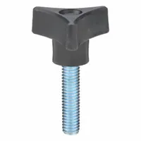 INNOVATIVE COMPONENTS Hand Knob: 3 Point, Plastic w/ Steel Thread, 3/8"-16 Thread, 1.75 in Dia (MPN GN6C15003P4--21)