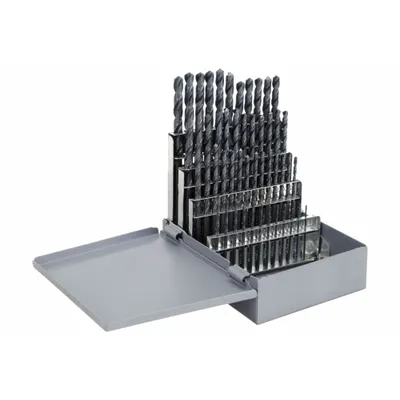 CLEVELAND Jobber Length Drill Bit Set: 50 Pc, 1 mm to 5.9 mm by 0.1 mm, 118° Point - General Purpose High-Speed Steel Jobber-Length Drill Bit Sets