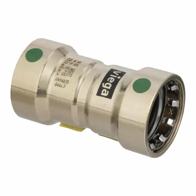VIEGA MEGAPRESS 3/4 in CTS x 3/4 in Pipe Bronze Transition Coupling - Copper & Bronze Press Tube Fittings for Dissimilar Materials