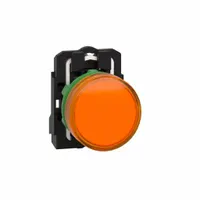 SCHNEIDER ELECTRIC Pilot Light: 22 mm Panel Mounting Size, Orange, LED, XB5 Series (MPN XB5AVB5)