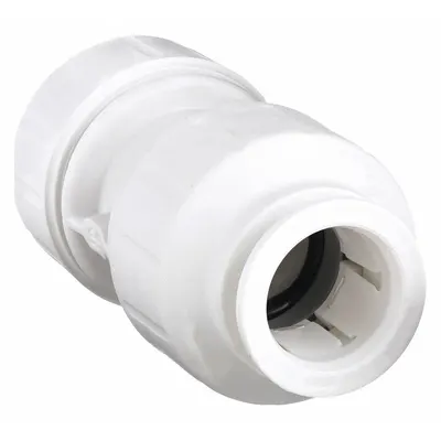 JOHN GUEST Push-Fit Coupling Fitting: 1 in OD x 1 in OD Size - Polysulfone Push-to-Connect Tube Fittings