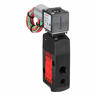 ASCO Solenoid Valve: 3-Way, Configurable, 1/4 in Pipe Size, 24V DC - 3-Way/2-Position, Configurable Solenoid Valves