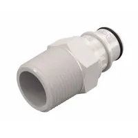 Quick Connection Coupling: Straight, 3/4 in Pipe Size, Quick-Disconnect Coupler x NPT, Polysulfone (MPN HFCD241235)