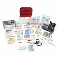 ELITE FIRST AID First Aid Kit: Plastic Bag, 2 People Served, 99 Components, 6 Pockets (MPN FA185R-PRO-GR)