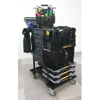 MOBILE SHOP Tool Cart, Pro Model: Black, 27 in Wd, 40 in Dp, 43 in Ht, Padlockable, 4 Drawers (MPN MS-CPMC-PRO)