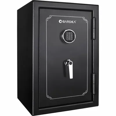 BARSKA Safe: Digital Combo Lock, 4.39 cu ft Capacity, Steel, 30 in H x 20 in W x 20 in D - Free-Standing Security Safes