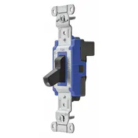 HUBBELL Wall Switch: Toggle Switch, 3-Way, Maintained, Black, 120/277V AC, 15 A (MPN SNAP1203BK)