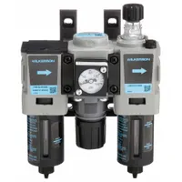 WILKERSON Filter/Regulator/Lubricator: 1/4 in NPT, 27 cfm, 150 psi Max Op Pressure, 5 micron (MPN C08-02-FKG0B)