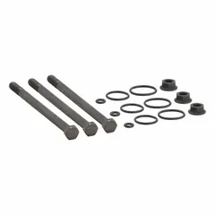 This Parker stack valve bolt kit is designed for assembling and sealing two work sections in hydraulic stack valve systems. It includes the necessary bolts and seals to secure the sections, preventing fluid leaks. Suitable for use in industrial machinery and mobile equipment hydraulic circuits.