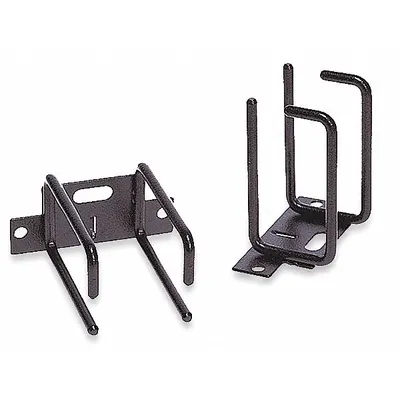HUBBELL PREMISE WIRING Vertical Cable Ring: Vertical, 2 U, 3 1/2 in Overall Dp, Black, Steel - Rack-Mount Cable Management Rings