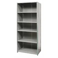 HALLOWELL Metal Shelving: Standalone, Heavy-Duty, 48 in x 24 in, 84 in Overall Ht, 6 Shelves (MPN F7721-24HG)