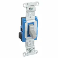 HUBBELL Wall Switch: Toggle Switch, Single Pole, Maintained, Gray, 120/277V AC, 15 A (MPN SNAP1201GY)