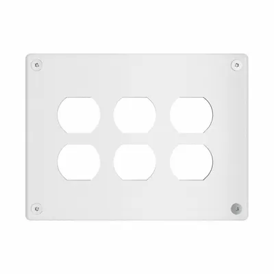 LEGRAND Wall Plate: Duplex Outlet, 3 Gang, White - Tamper-Resistant Wall Plates