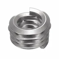 Free-running tangless helical insert for repairing or reinforcing internal threads in metal. Features #8-32 coarse right-hand thread, plain finish, and 18-8 stainless steel construction with tensile strength of 200,000 to 250,000 psi. Supplied in a 1,000-piece pack. Compatible with STI tap size #8-32