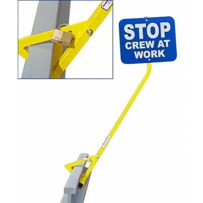 ALDON Square Rail Sign Staff Post, Yellow, Not Punched Hole Punch - Square Rail Sign Staff Posts