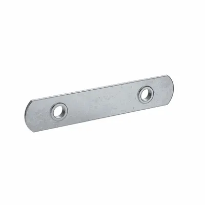 FATH INC. Economy T-Nut: M8 Size, For 8 mm Slot Wd, 15 Series/40 Series, Double, Black Zinc-Plated - Slide-In T-Nuts