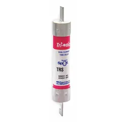 Class RK5 time-delay blade fuse rated 600 A at 600 V AC and 600 V DC. Features an indicating function that visually signals when the fuse has opened. Suitable for overload and short-circuit protection in industrial motor circuits, feeders, and branch circuits.