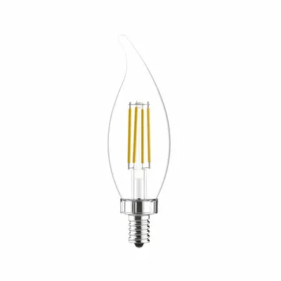 GE LAMPS Compact LED Bulb: Candelabra Screw (E12), LED, (CA) Candle Angled, CA10 - Candelabra Screw Base (E12) Lamps
