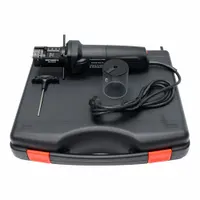 This handheld electrode grinder operates on 110V with 750W power and 60Hz input frequency. It accommodates electrodes with a minimum length of 1.2 in. Suitable for sharpening tungsten electrodes in TIG welding applications