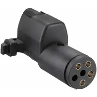 HOPKINS TOWING SOLUTIONS Wiring Adapter: 6-Way Round, 4-Way Flat, Plastic, 1 7/8 in Overall Lg (MPN 47305)