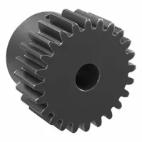 Spur Gear: Module m 1, 24 Teeth, 6 mm Bore Dia, Black Oxide Coated Carbon Steel, 20° Pressure Angle (MPN SS1-24A)
