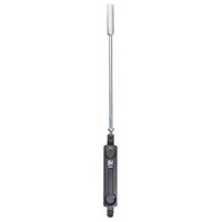 This flush bolt is designed for mounting into the edge of an inactive door in double-door applications. It slides into a strike plate to secure the door, providing a flush finish. Dimensions: height 5 11/16 in, width 15/16 in, length 1 3/8 in