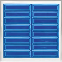 Hard Hat Label: 1 in Ht, 4 in Wd, Reflective, Vinyl, Blue, 16 PK (MPN LHR104BU)
