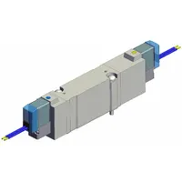 Solenoid Valve: SY7000 Series, Double Solenoid, Five-Way / Three-Position, 5 Ports, 24V DC, Exhaust (MPN SY7440-5GZ)