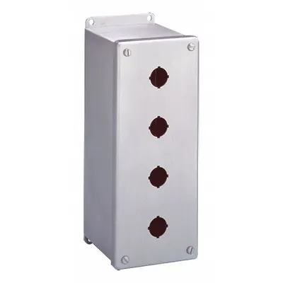HOFFMAN Push Button Enclosure: 22mm, 1 Holes, 304 Stainless Steel - Enclosures for 22mm Operators