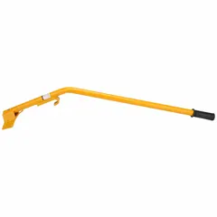 This vertical drum upender is designed for handling and positioning 55-gallon drums. It facilitates safe tilting from horizontal to vertical orientation, reducing manual lifting in industrial facilities such as warehouses and manufacturing plants.