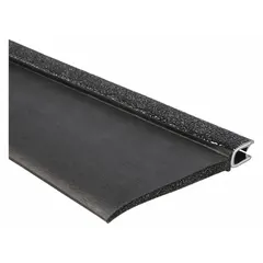 This top flap profile seal is made with a PVC outer material and features a single tongue gripping style. It is designed for use with material up to 1/4 in thick and comes in a 25 ft length. The seal is black and meets FMVSS 302 flammability standards. It is commonly used to seal gaps around doors, panels, and hatches in industrial equipment, vehicles, and enclosures.